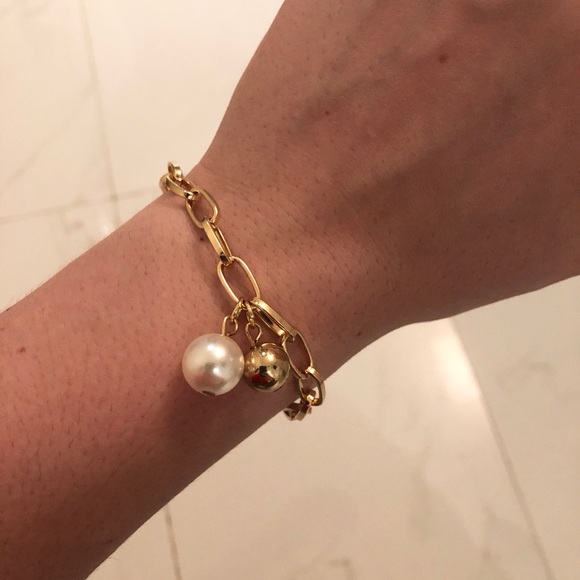 Jewelry - Pearl Gold Chain Bracelet